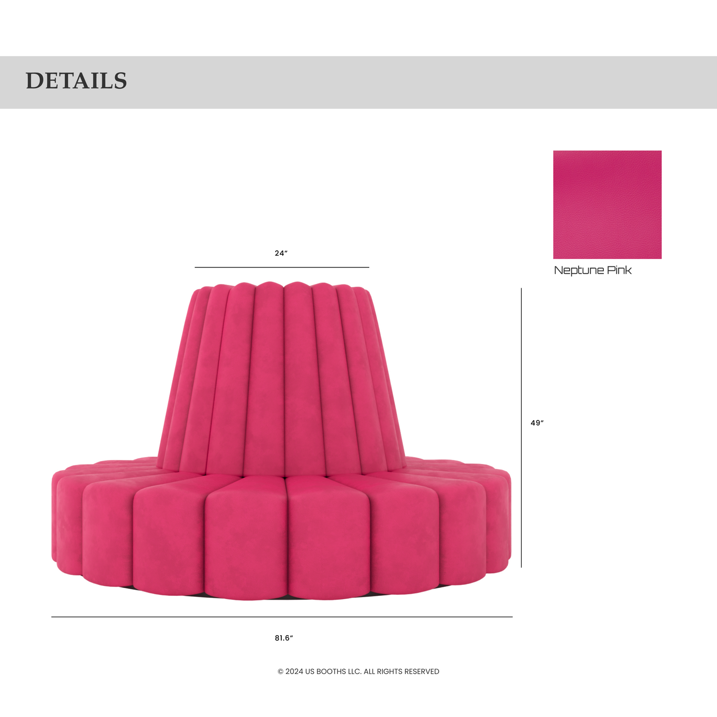 Pink Rounded Sofa